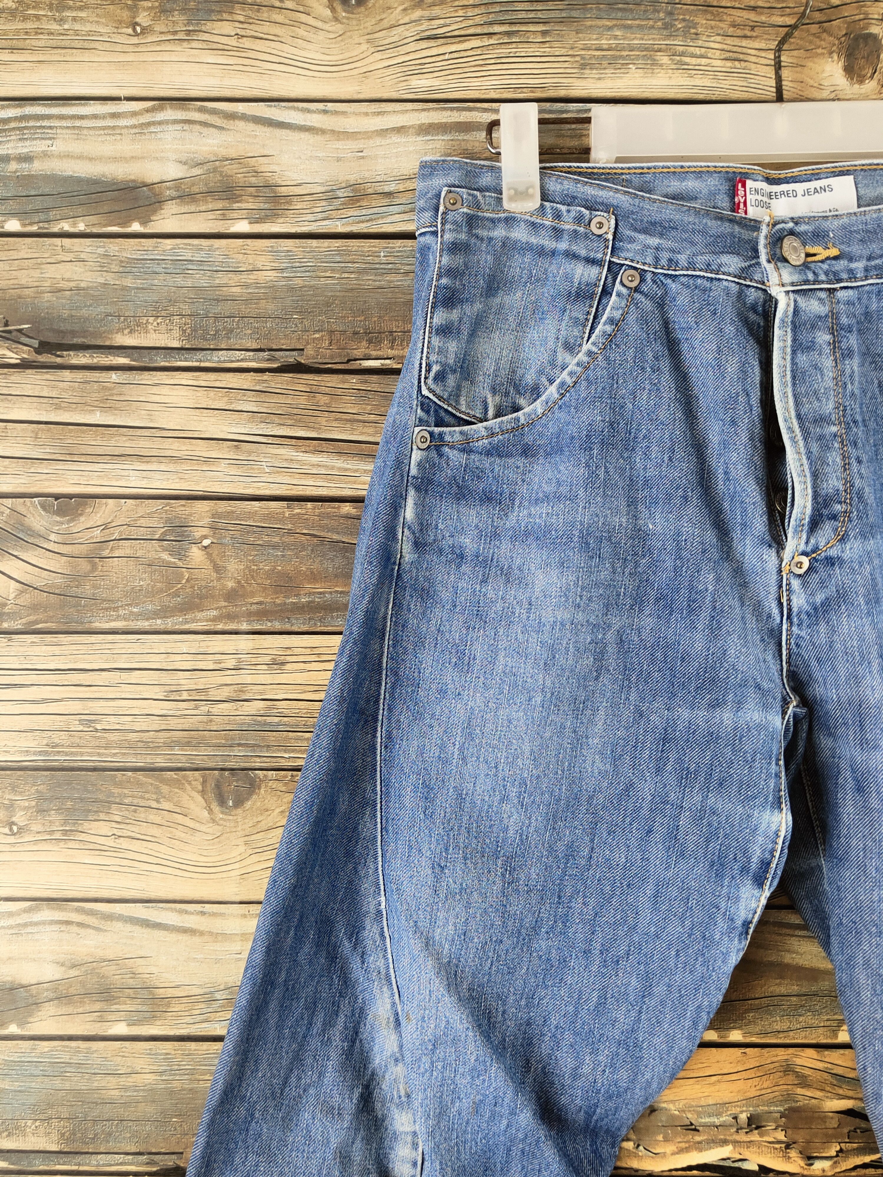 Levi's D Engineered Levi's Blue Distressed Ripped Jeans #S2920 Size US 30 / EU 46 - 3 Thumbnail