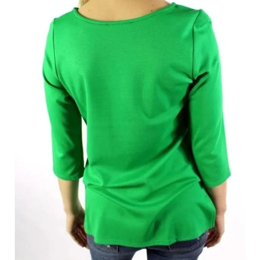 Other 3/4 Women's Sleeve Round Neck with Slit Top Medium Size M / US 6-8 / IT 42-44 - 4 Thumbnail