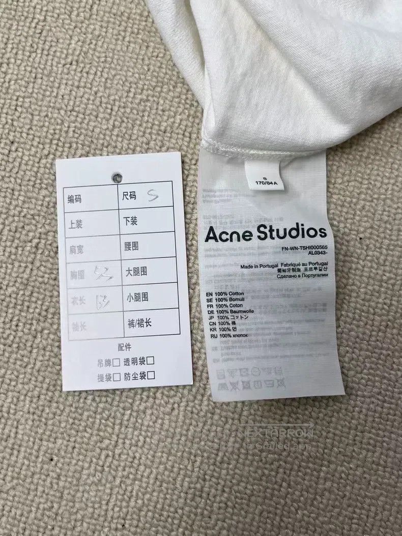 Acne Studios Acne Studios Letter embroidery round-neck loose T-shirt, w Size US S / EU 44-46 / 1 - 4 Thumbnail
