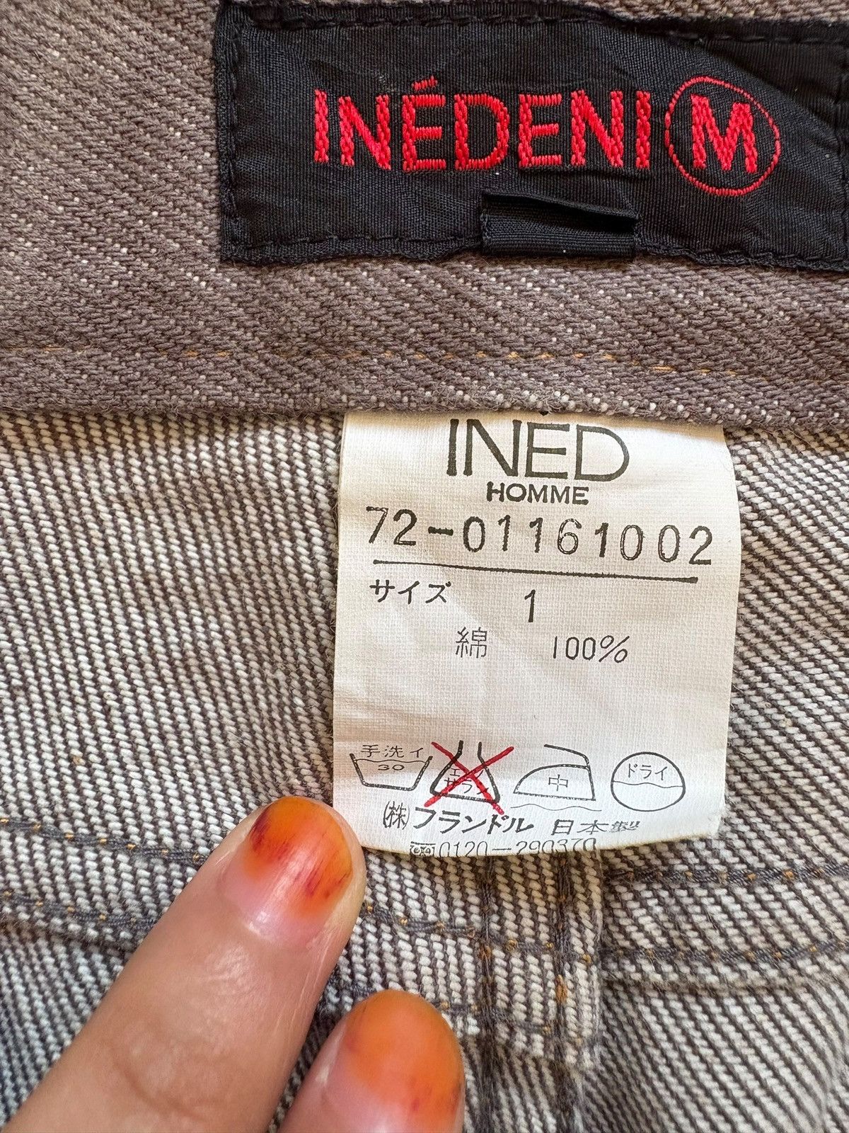 Yohji Yamamoto Vintage Ined By Yohji Yamamoto ButtonFly Rusty Mud Wash Jean Size US 29 - 9 Thumbnail
