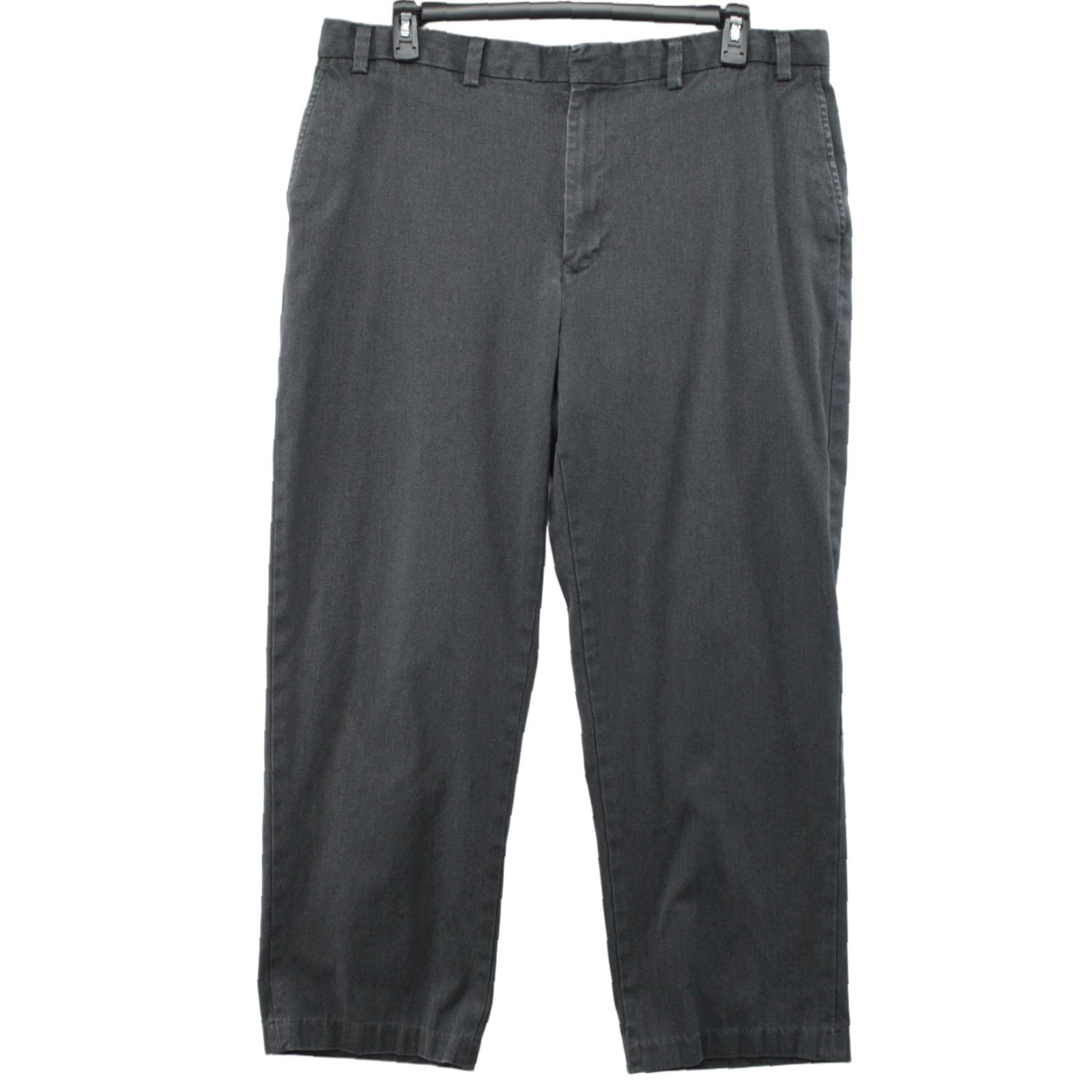 Tommy Hilfiger VINTAGE Tommy Hilfiger Chino Pants Mens 40 Black Baggie Straight Leg Herringbone 90s City Logo Y2K Size US 40 / EU 56 - 1 Thumbnail