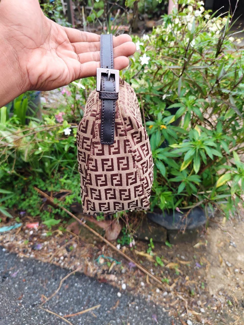 Fendi Authentic Vintage FENDI Zucchino Jacquard Mini Pouch Bag Size ONE SIZE - 3 Thumbnail