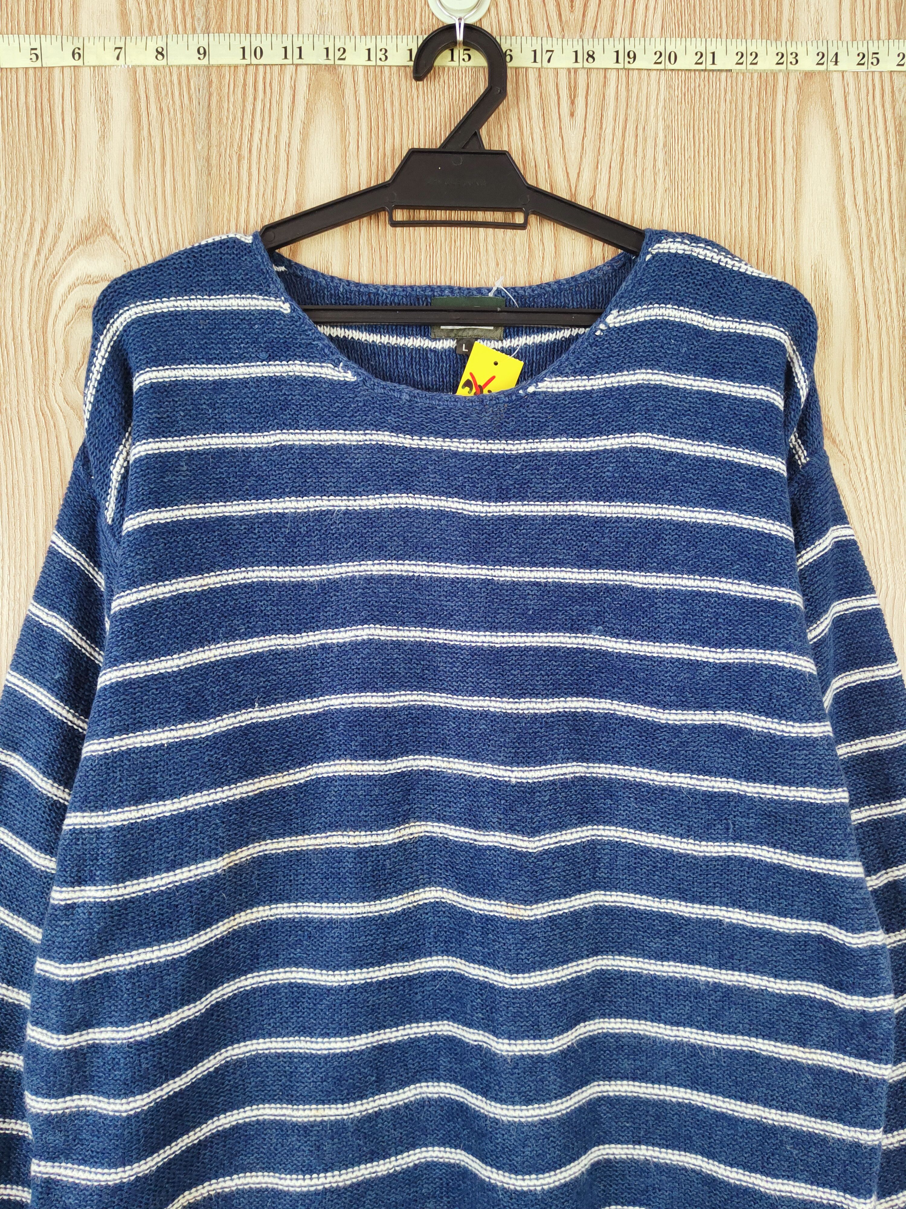 Homespun Knitwear Uniqlo Blue White Stripe Knitwear Long Sleeve T-shirts #W815 Size US L / EU 52-54 / 3 - 2 Thumbnail