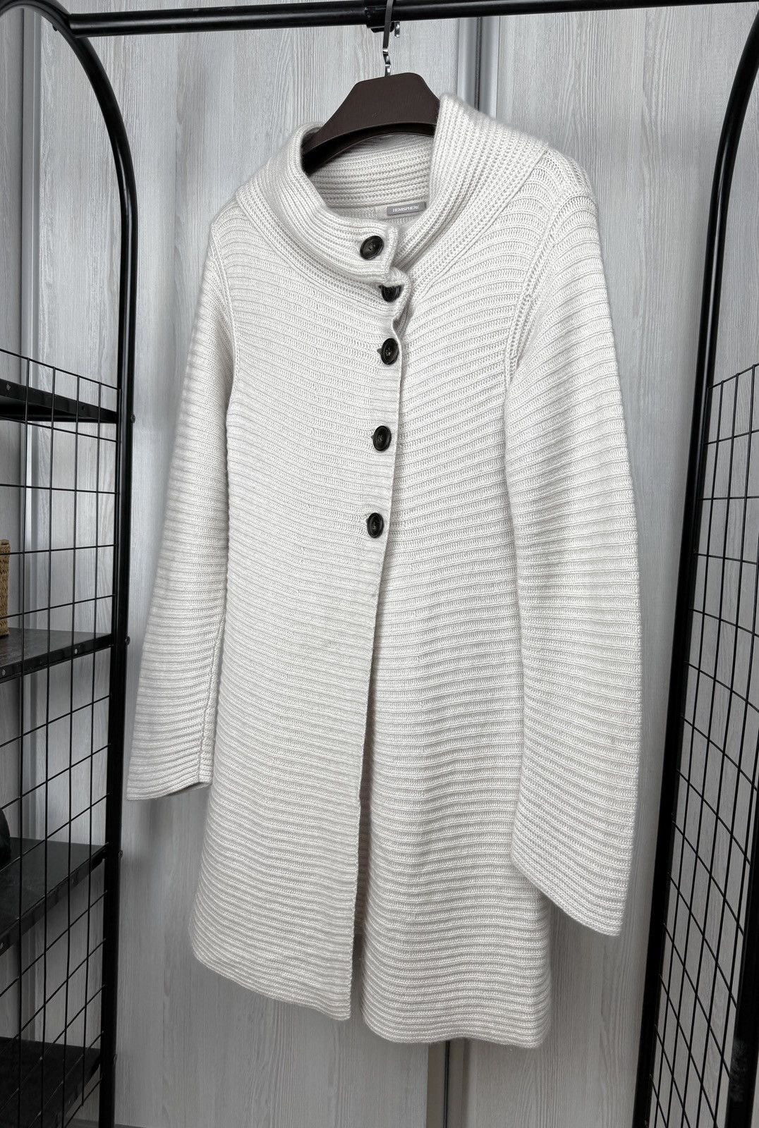 Other Hemisphere wool cashmere beige long button up cardigan sz 38 Size M / US 6-8 / IT 42-44 - 5 Thumbnail