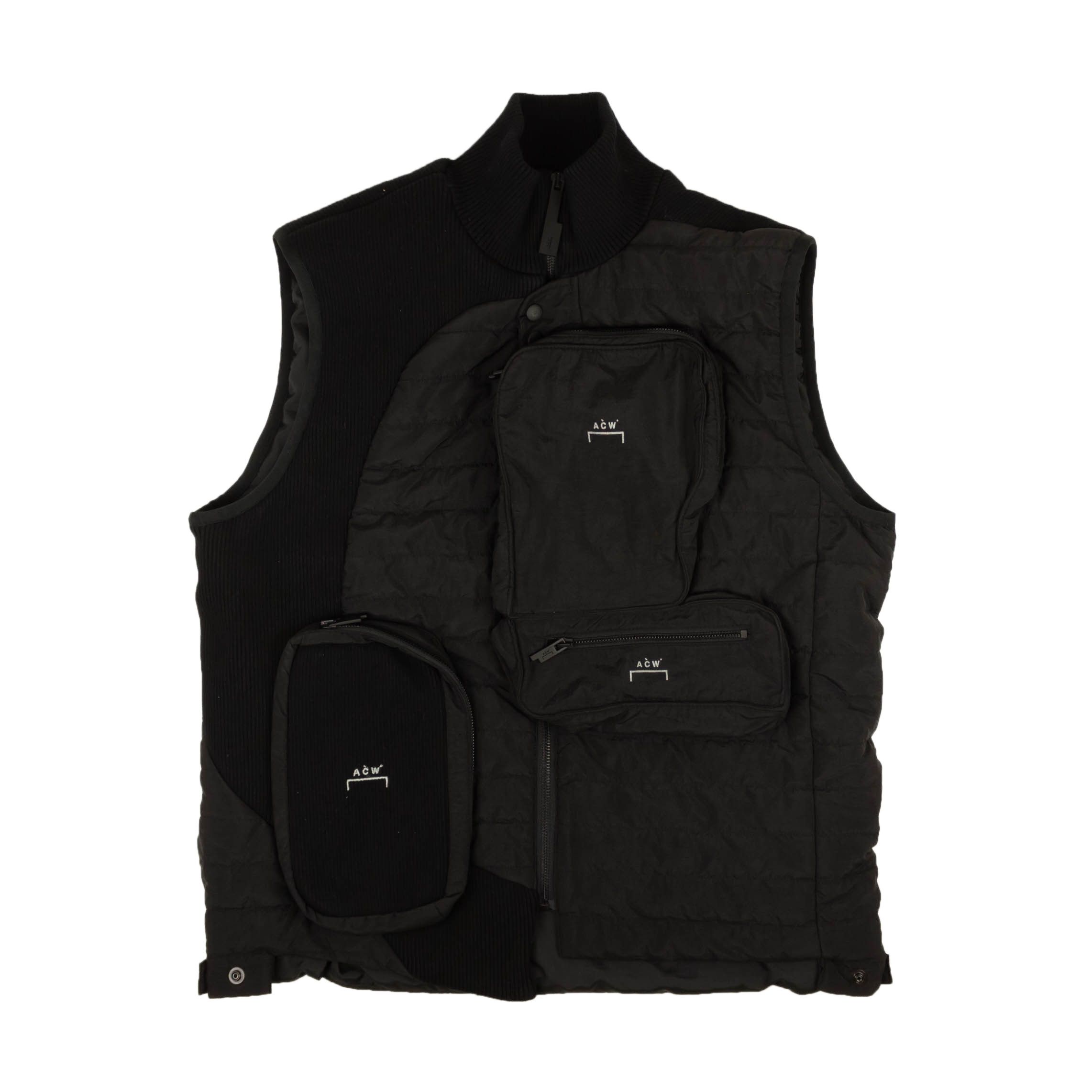 image of A Cold Wall Black Puffer Outerwear Vest Size L, Men's