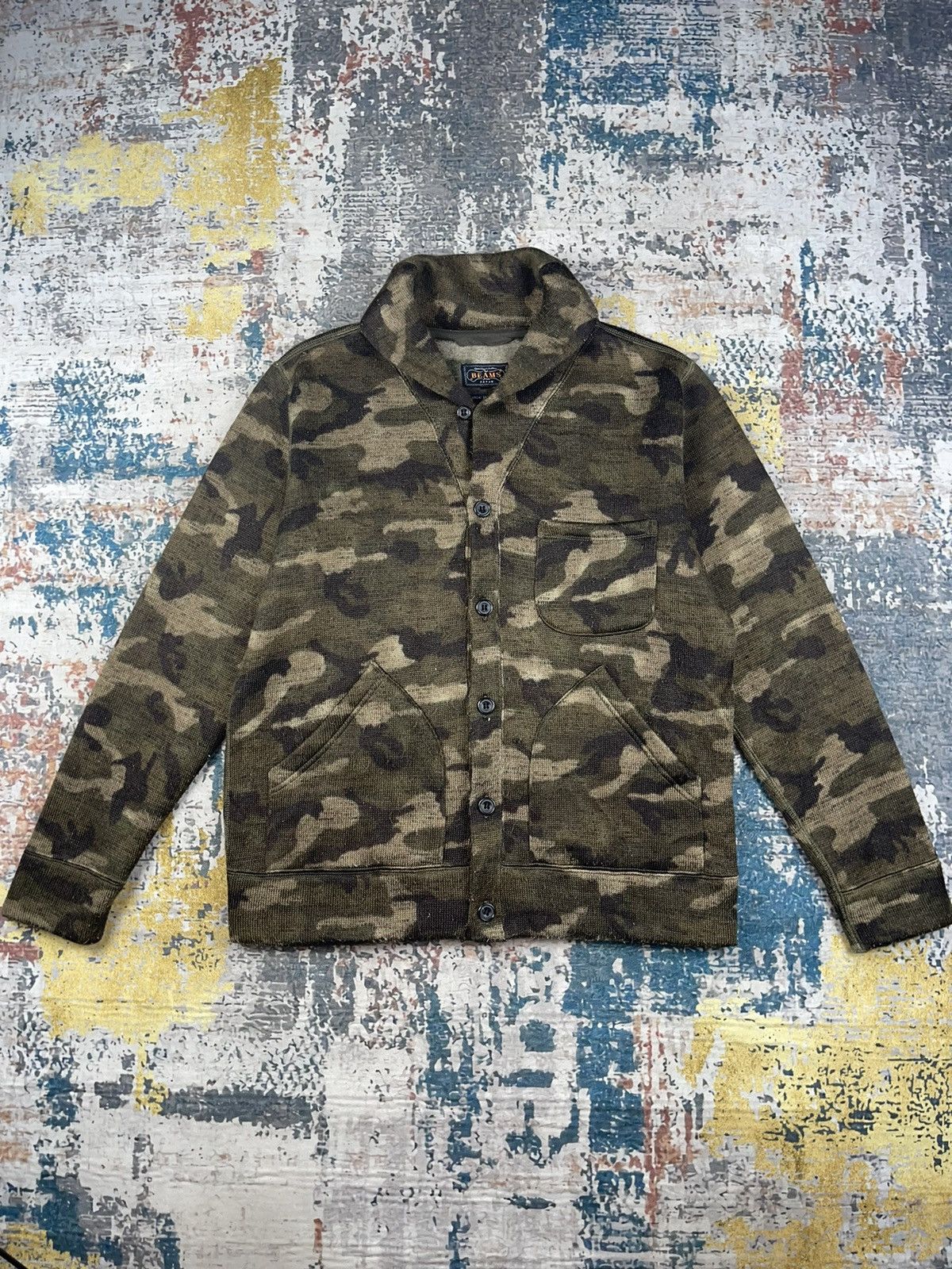 Beams Plus Beams Plus Camouflage Fleece Button Up Jackets Size US M / EU 48-50 / 2 - 1 Thumbnail