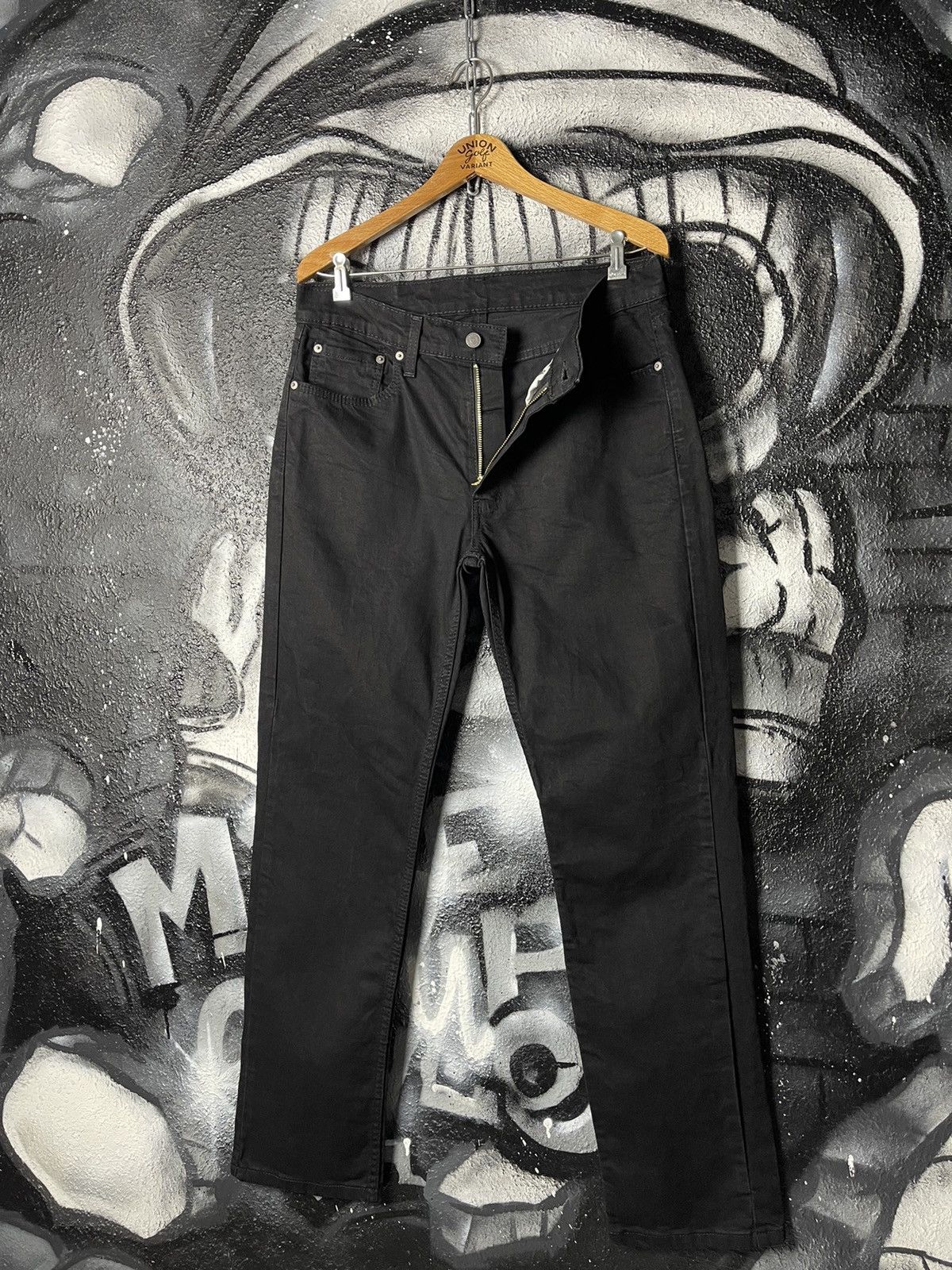 Levi's Levi’s 514 Waterless Black Denim Jeans Men’s Size W33 L32 Size US 33 - 2 Thumbnail