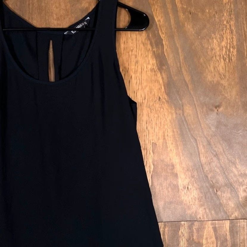 Express Express Blouse Women's Sleeveless Black Open Back Lightweight Large Size L / US 10 / IT 46 - 5 Thumbnail