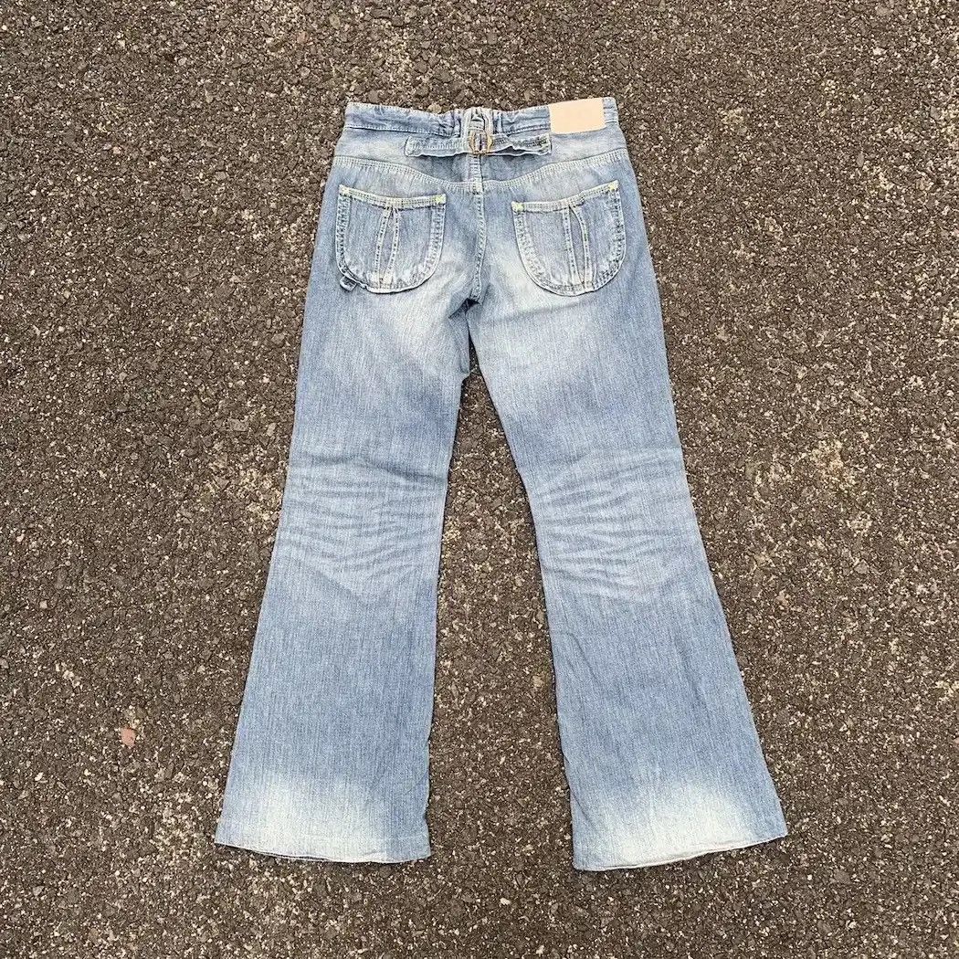 Buckle Black R.H.P Jeans Flare/Bootcut 30x30 Denim Faded Cinch Back Pants Size US 30 / EU 46 - 7 Thumbnail