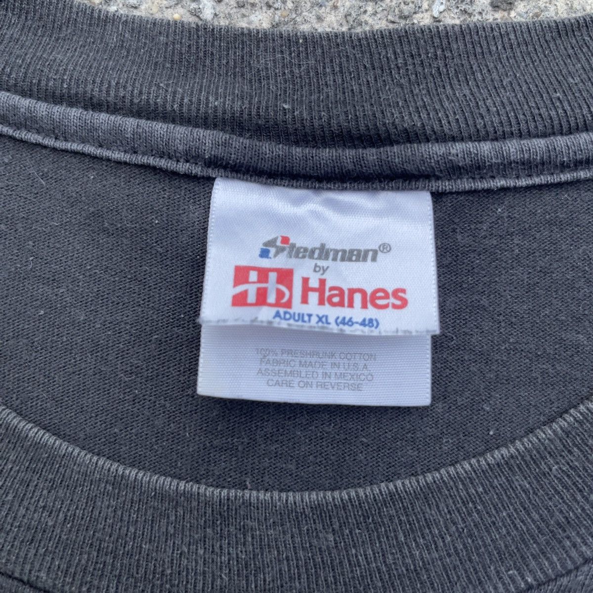 Hanes Vintage 90s STEDMAN BY HANES Black Blank Shirt Size US XL / EU 56 / 4 - 3 Thumbnail
