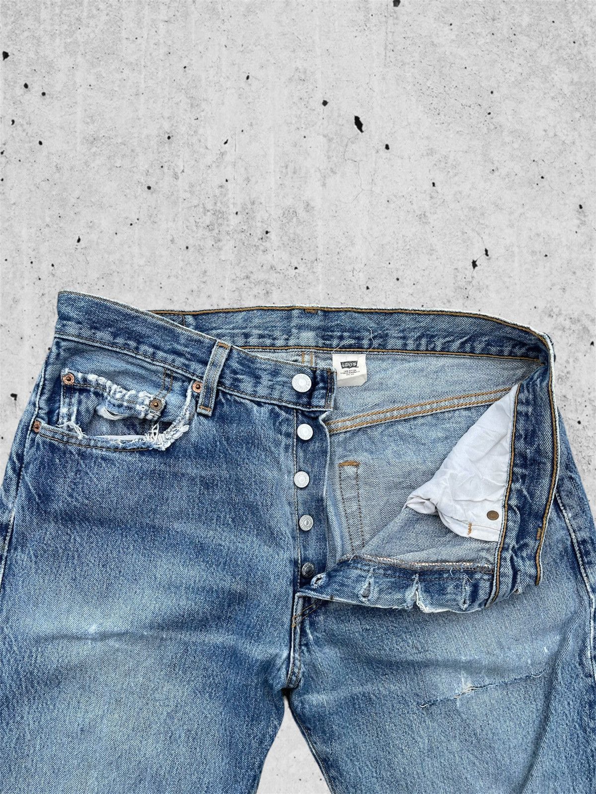 Levi's 🔥 Levi's 501 Distressed Denim Vintage W33🔥 Size US 33 - 7 Thumbnail