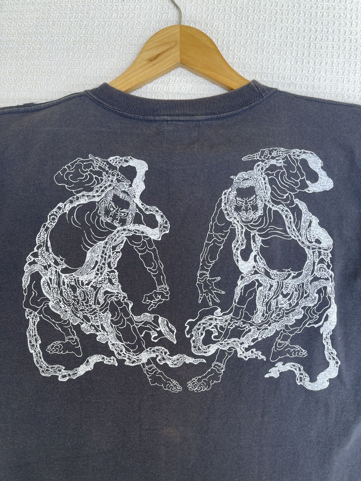 Karakuri Tamashii LastDrop🔥Vtg Japanese Sukajan Raijin & Fujin Graphic T-Shirt Size US L / EU 52-54 / 3 - 12 Thumbnail