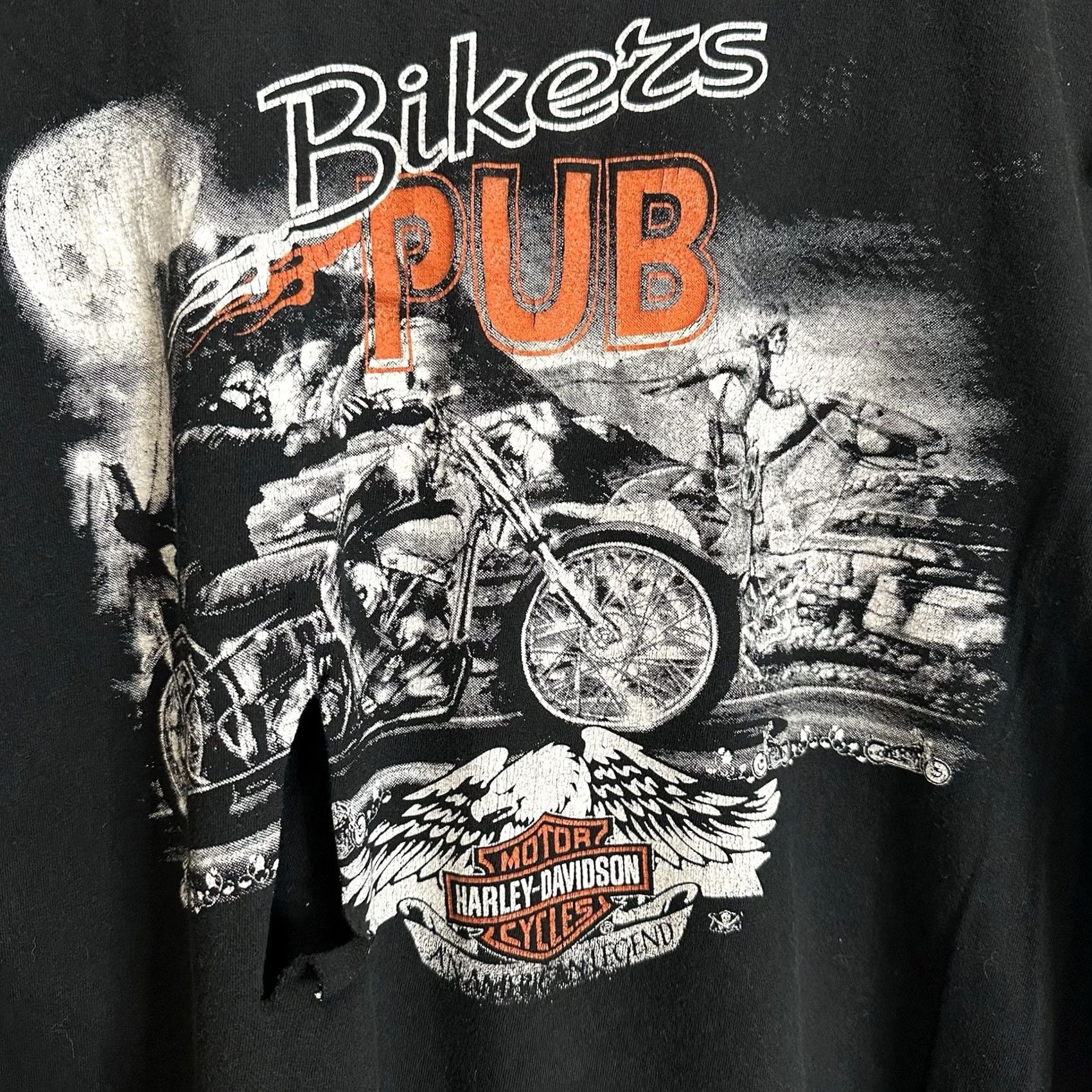 Harley Davidson VINTAGE Harley-Davidson T-Shirt Biker 90s Graphic Print Black XL Sleeveless Crew Neck Unisex Adults Size US XL / EU 56 / 4 - 3 Thumbnail