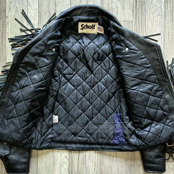 Schott Schott Diagonal zipper jacket leather jacket Size US S / EU 44-46 / 1 - 6 Thumbnail