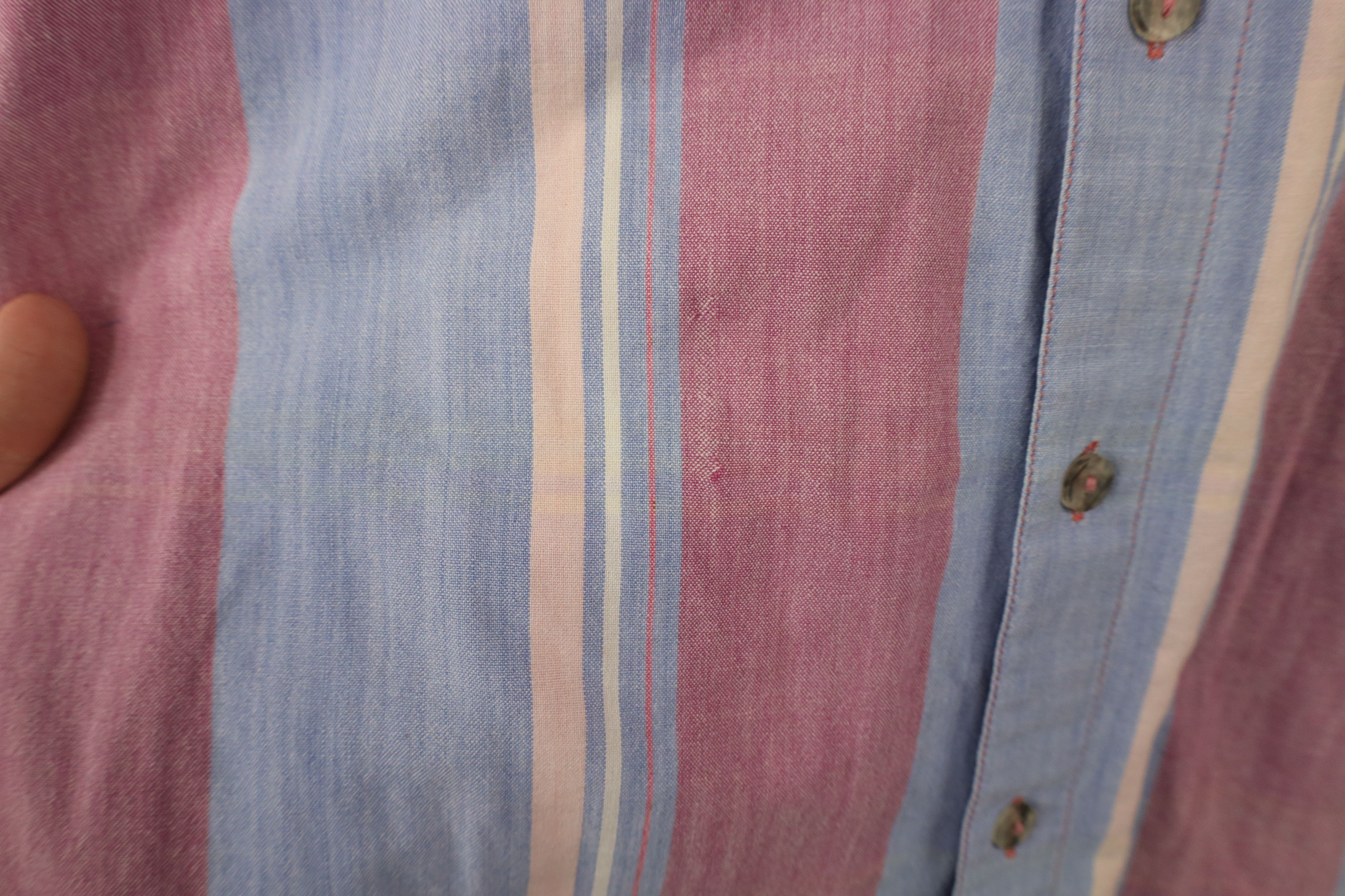 Vintage Vintage 90s Streetwear Pastel Striped Button Down Shirt Size US L / EU 52-54 / 3 - 9 Thumbnail