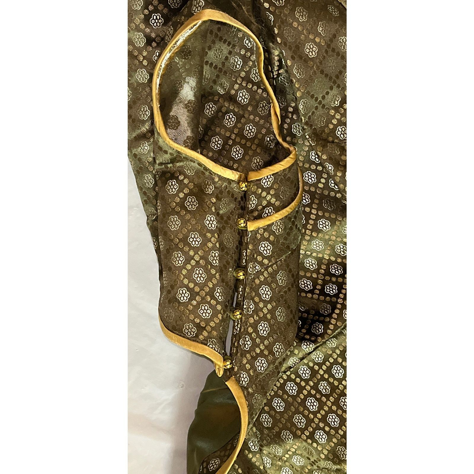 Other Rimless | Deep Green Jacquard Cheongsam Open Back Size S / US 4 / IT 40 - 4 Thumbnail