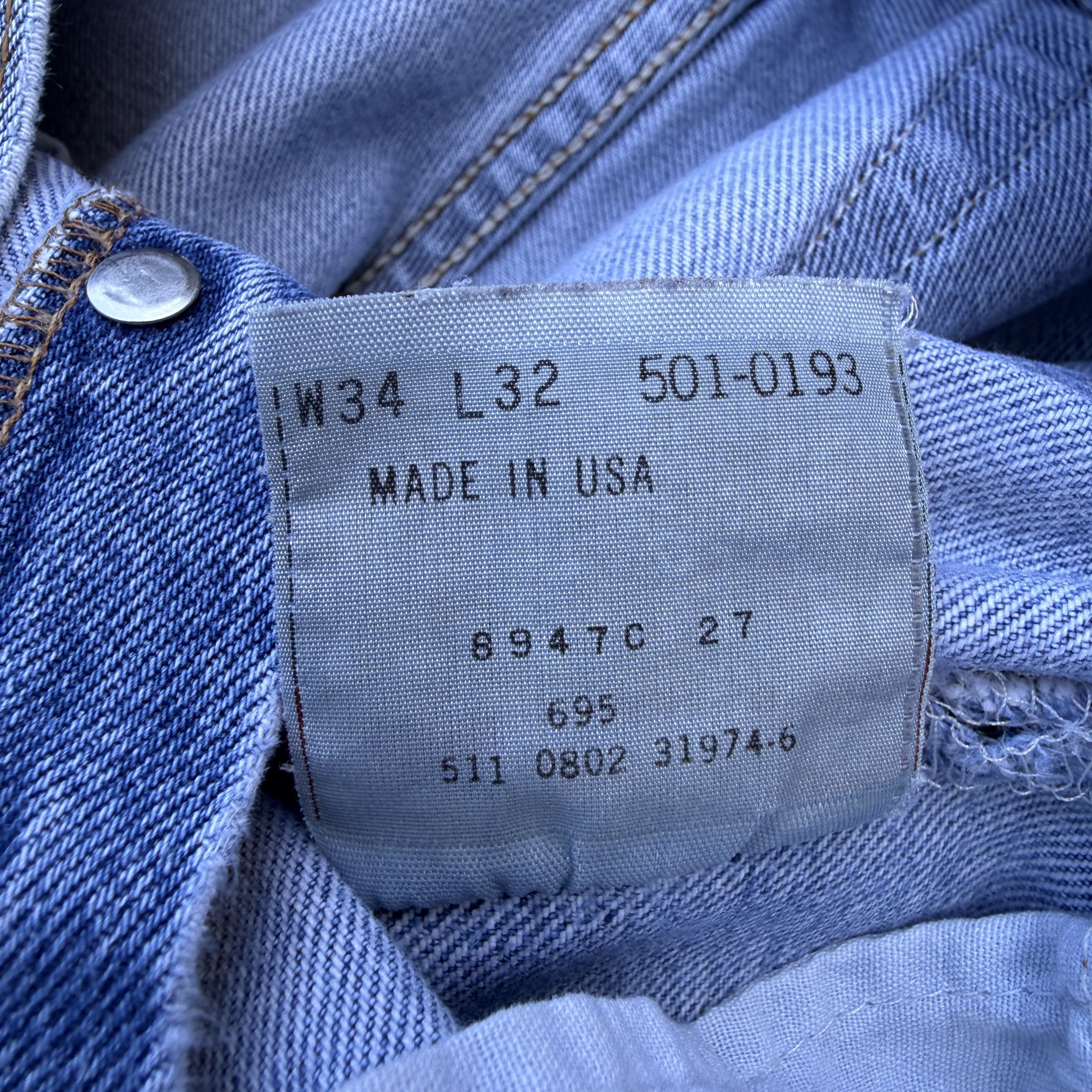 Levi's Vintage 90s Levis 501 Blue Button fly Denim Jeans Size US 32 / EU 48 - 7 Thumbnail