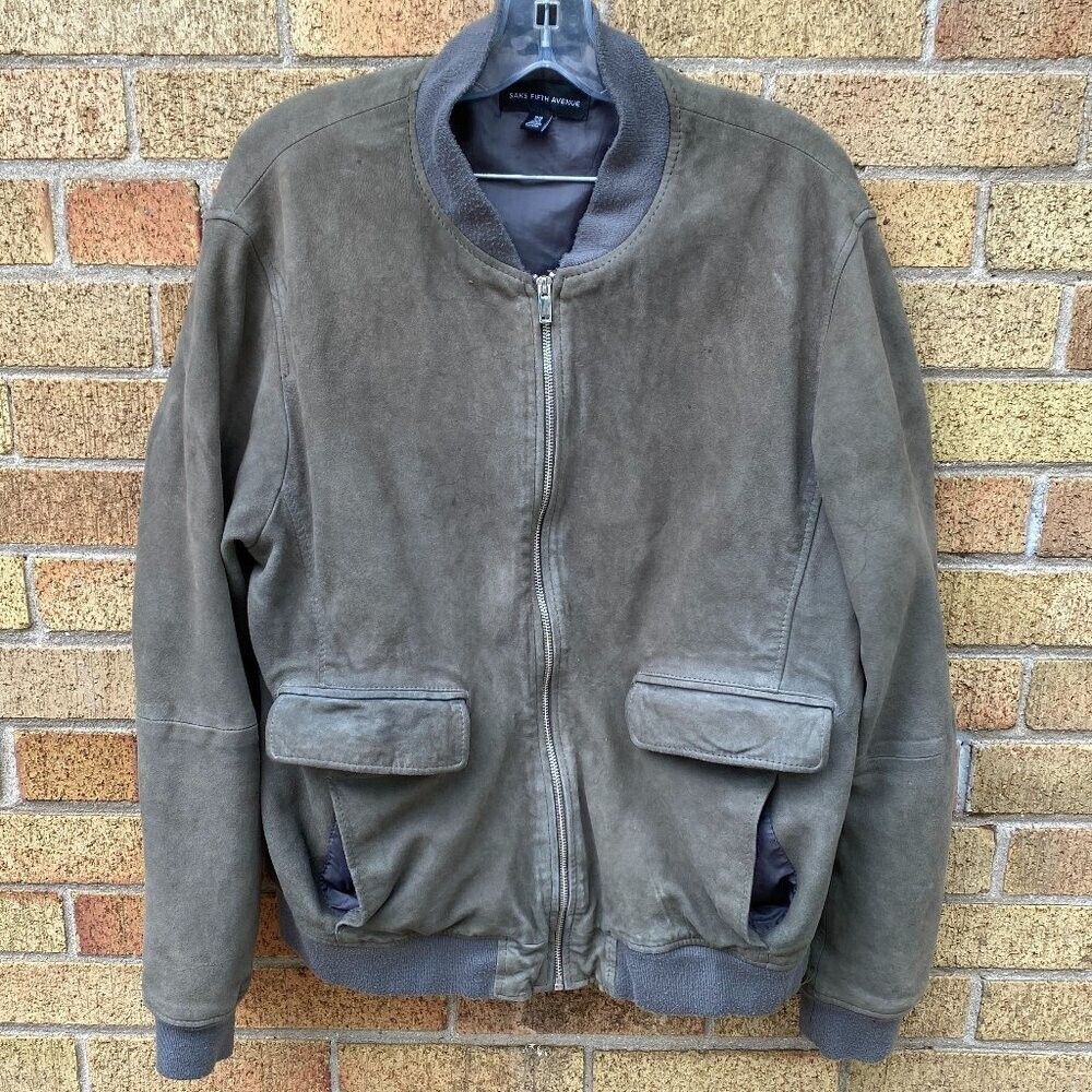 Saks Fifth Avenue Vintage Saks Fifth Avenue Goat Skin Leather Bomber Jacket X Size US XL / EU 56 / 4 - 1 Thumbnail