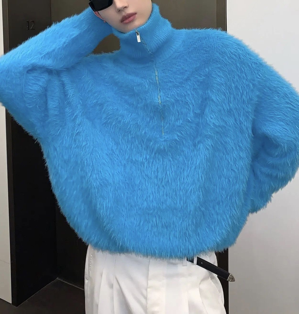 Japanese Brand × Other Zipper High Neck Sweater Pullover Size US M / EU 48-50 / 2 - 2 Thumbnail