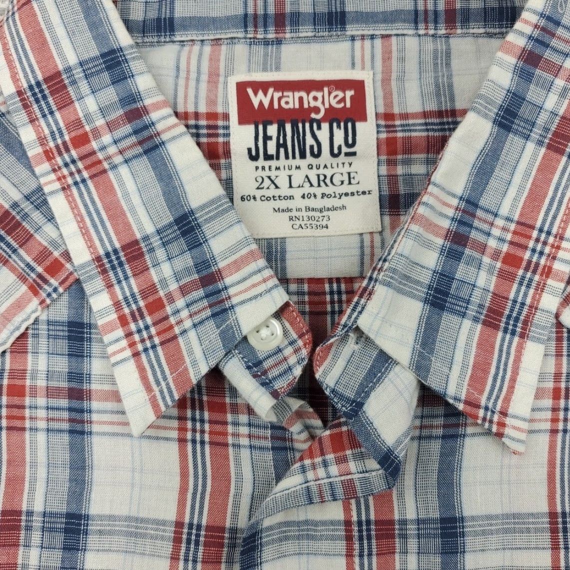 Wrangler VINTAGE Wrangler Jeans Western Shirt Mens 2XL Snap Up Plaid Long Sleeve Western Cowboy Shirt Men 2XL Plaid Size US XXL / EU 58 / 5 - 5 Thumbnail