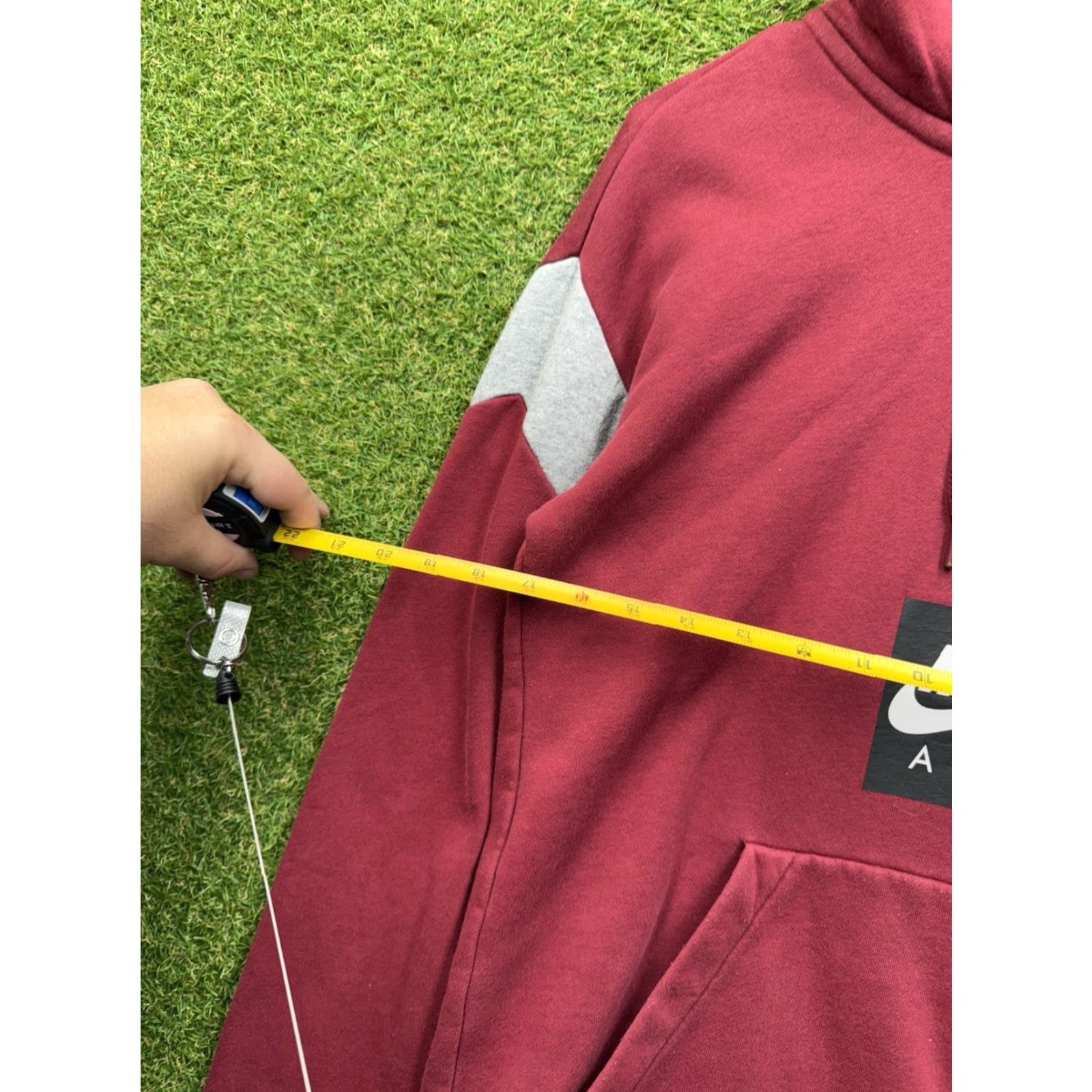 Nike Nike Air Sweatshirt Mens Small Maroon Drawstring 1/4 Zip Nike Air Logo Graphic Size US S / EU 44-46 / 1 - 4 Thumbnail