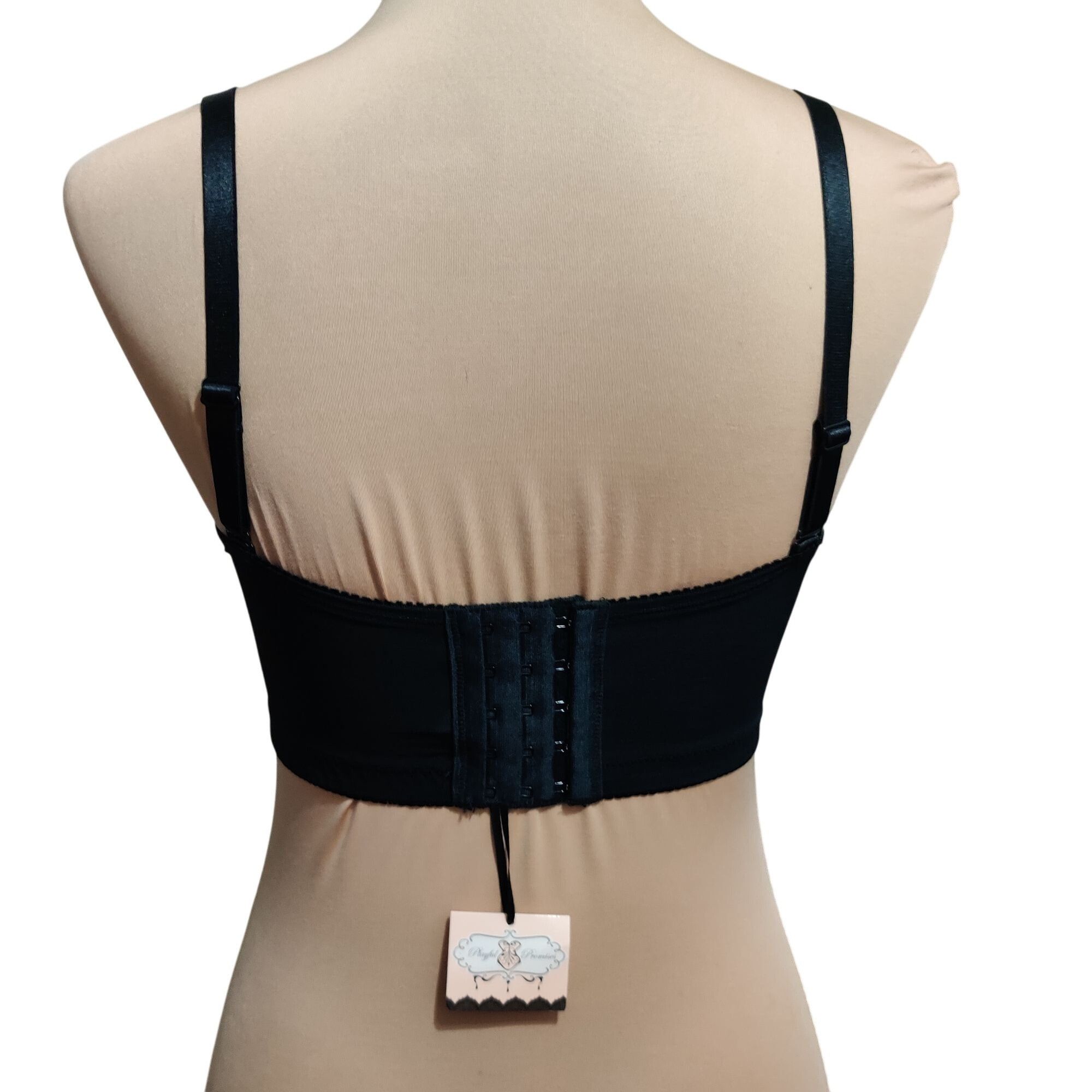 Other Playful Promises 34DD teal satin convertible bra black orang Size ONE SIZE - 7 Thumbnail