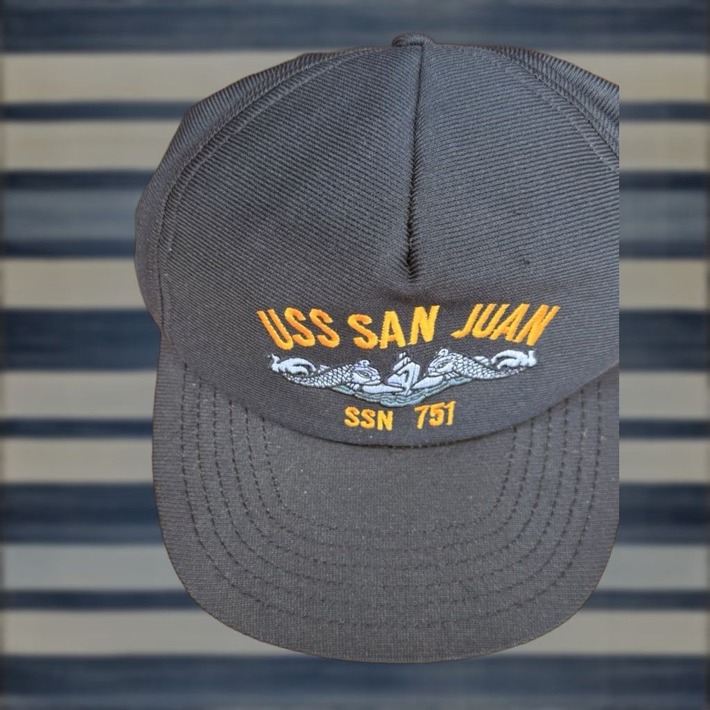 Vintage VINTAGE Delong USS San Juan SSN-751 Navy Blue Snapback Hat Unisex Adults 90s Patriotic Military Navy Americana Collectible Streetwear Size ONE SIZE - 1 Thumbnail