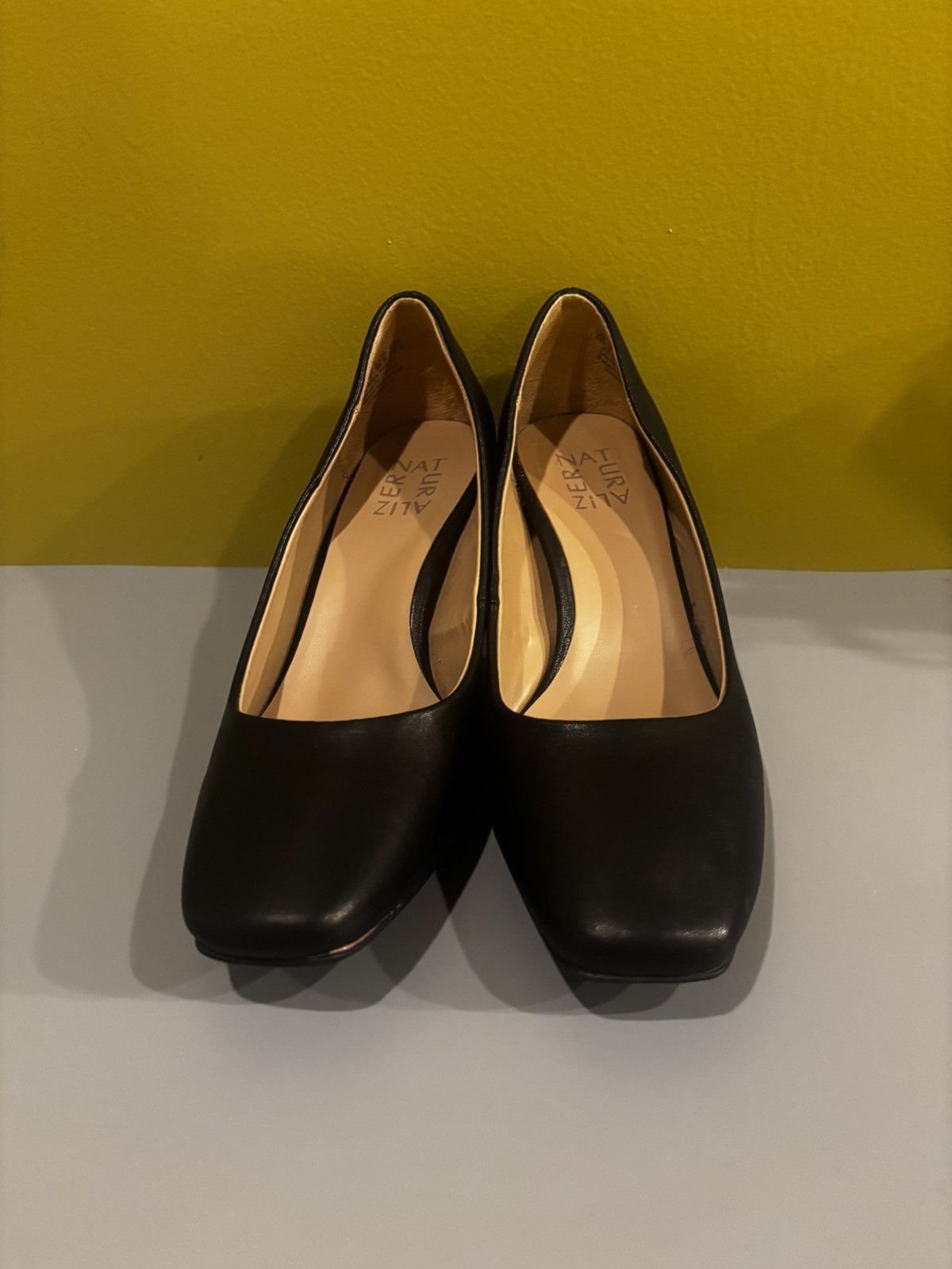 Naturalizer Black leather square heels0921 Size US 8 / IT 38 - 5 Thumbnail