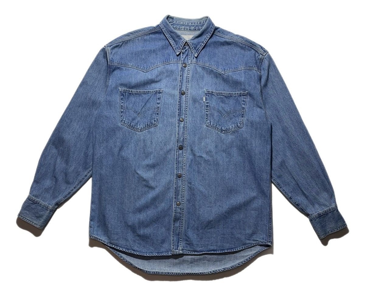 Levi's Vintage Levi’s Silver Tab Denim Munich Linedancer Shirt Size US L / EU 52-54 / 3 - 2 Thumbnail