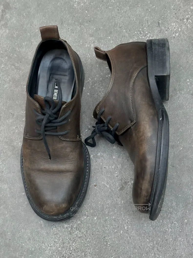 Ann Demeulemeester Ann Demeulemeester 37 distressed leather Derby shoes Size US 6.5 / IT 36.5 - 1 Thumbnail