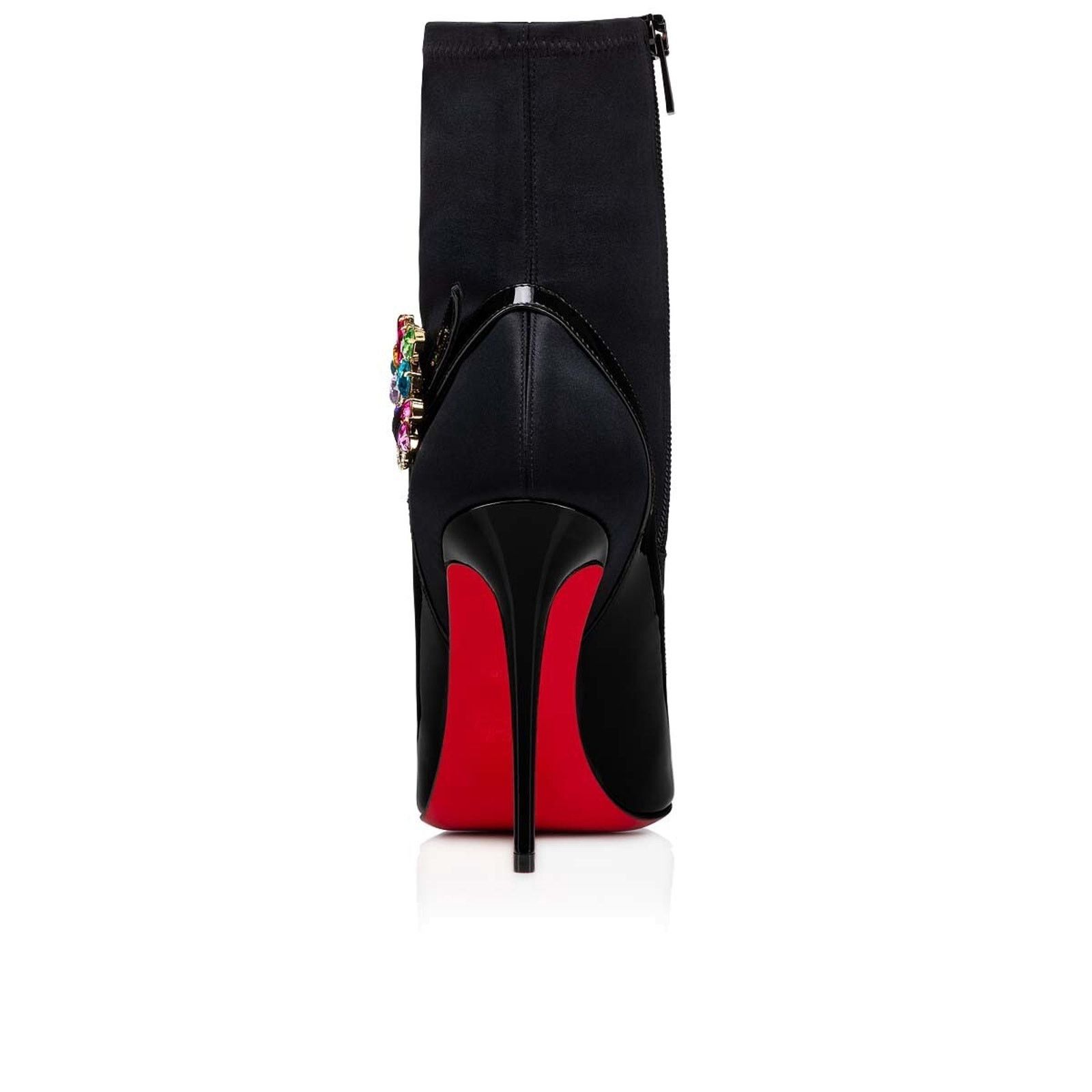 Christian Louboutin Christian Louboutin Jessie Booty Joli 100 Black Patent Satin Size US 8 / IT 38 - 11 Thumbnail