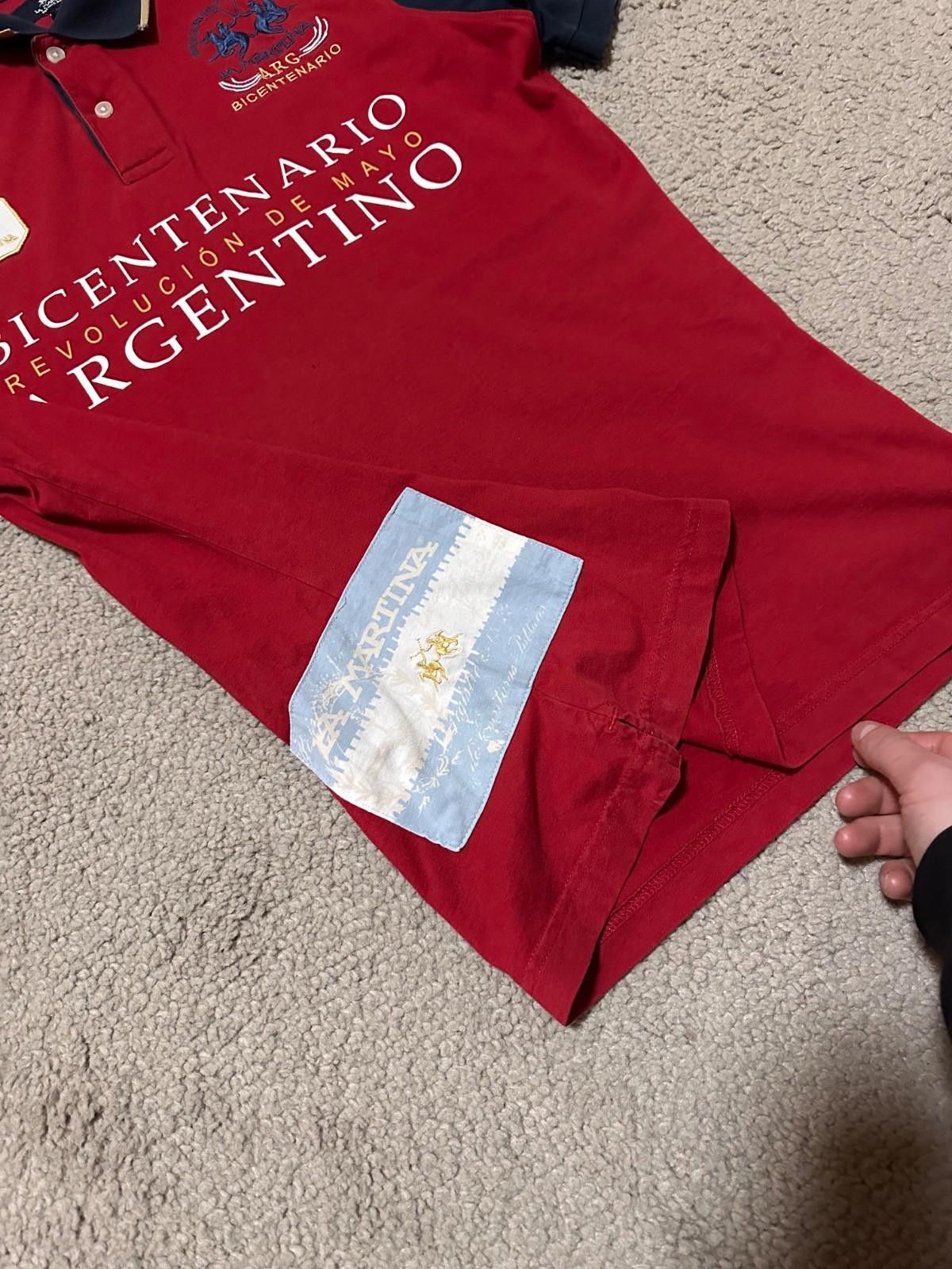 La Martina Vintage La Martina Argentina Polo Shirt Big Logo Rugby Men Size US L / EU 52-54 / 3 - 5 Thumbnail