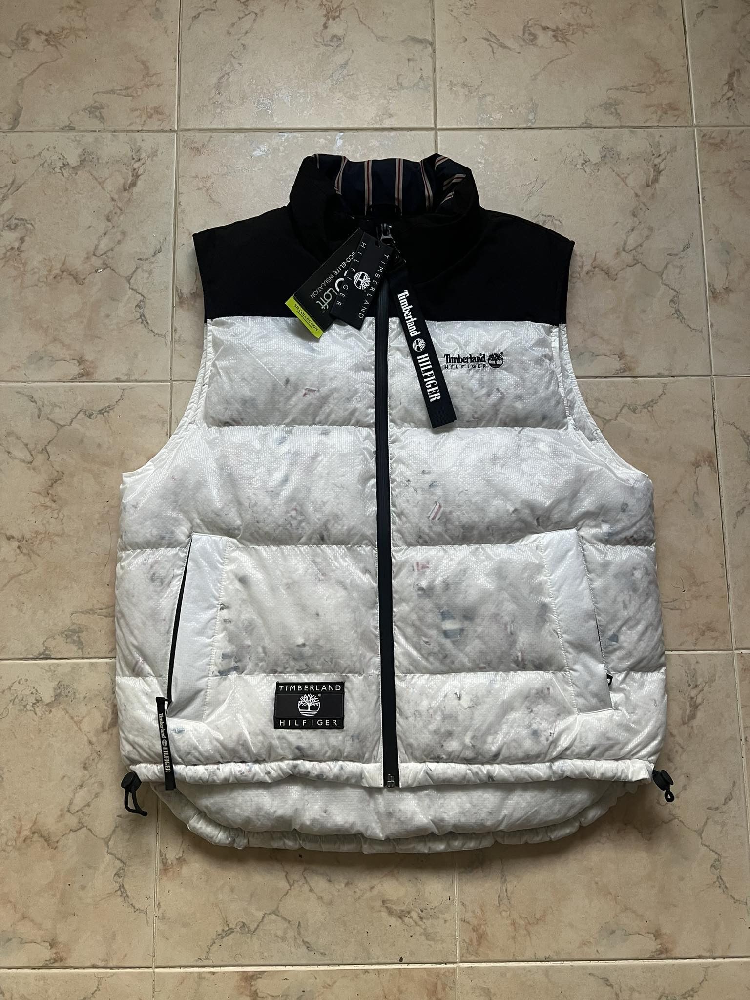 image of Timberland Transparent Vest in White /Transparent/Black, Men's (Size Medium)