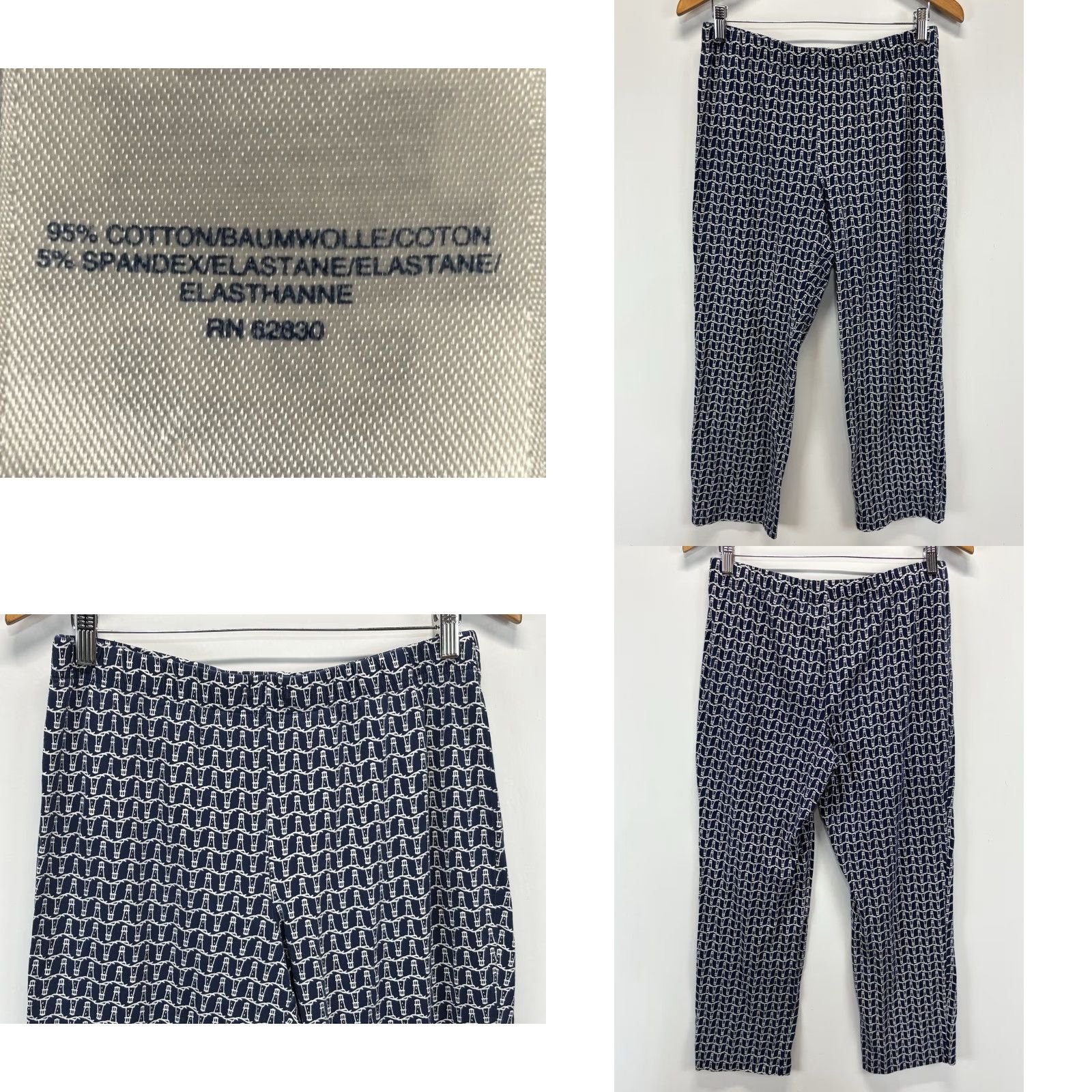 Lands' End VINTAGE Lands' End Pajama Set Women Size Small 6-8 Long Sleeve Cotton Blend Lighthouses Navy Pajamas Size S / US 4 / IT 40 - 8 Thumbnail