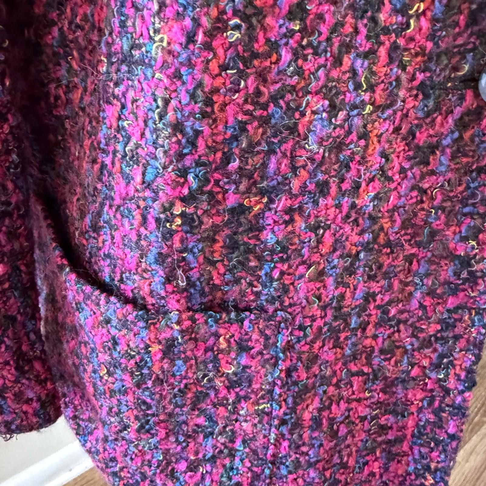 Other Complements knit blazer textured multicolored pockets SZ 8 Size M / US 6-8 / IT 42-44 - 4 Thumbnail