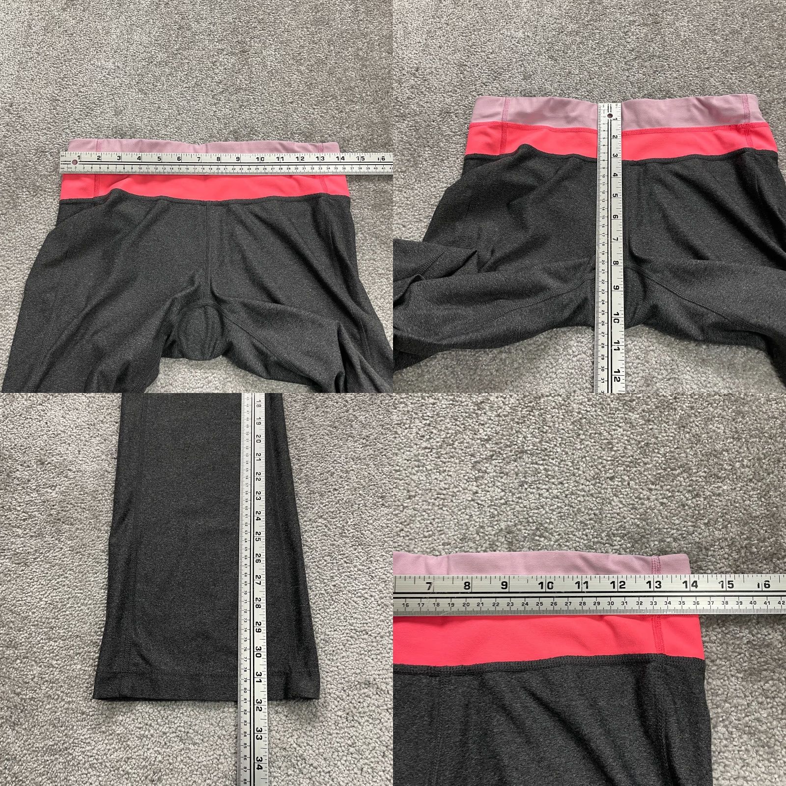 Vintage Xersion Wide Leg Leggings Pants Womens Small Gray Pink Active Athleisure 28x32 Size 28" / US 6 / IT 42 - 8 Thumbnail