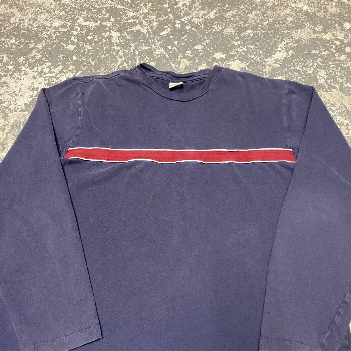 Old Navy × Vintage Vintage Old Navy Striped Blank Long Sleeve Tshirt Size US XL / EU 56 / 4 - 7 Thumbnail