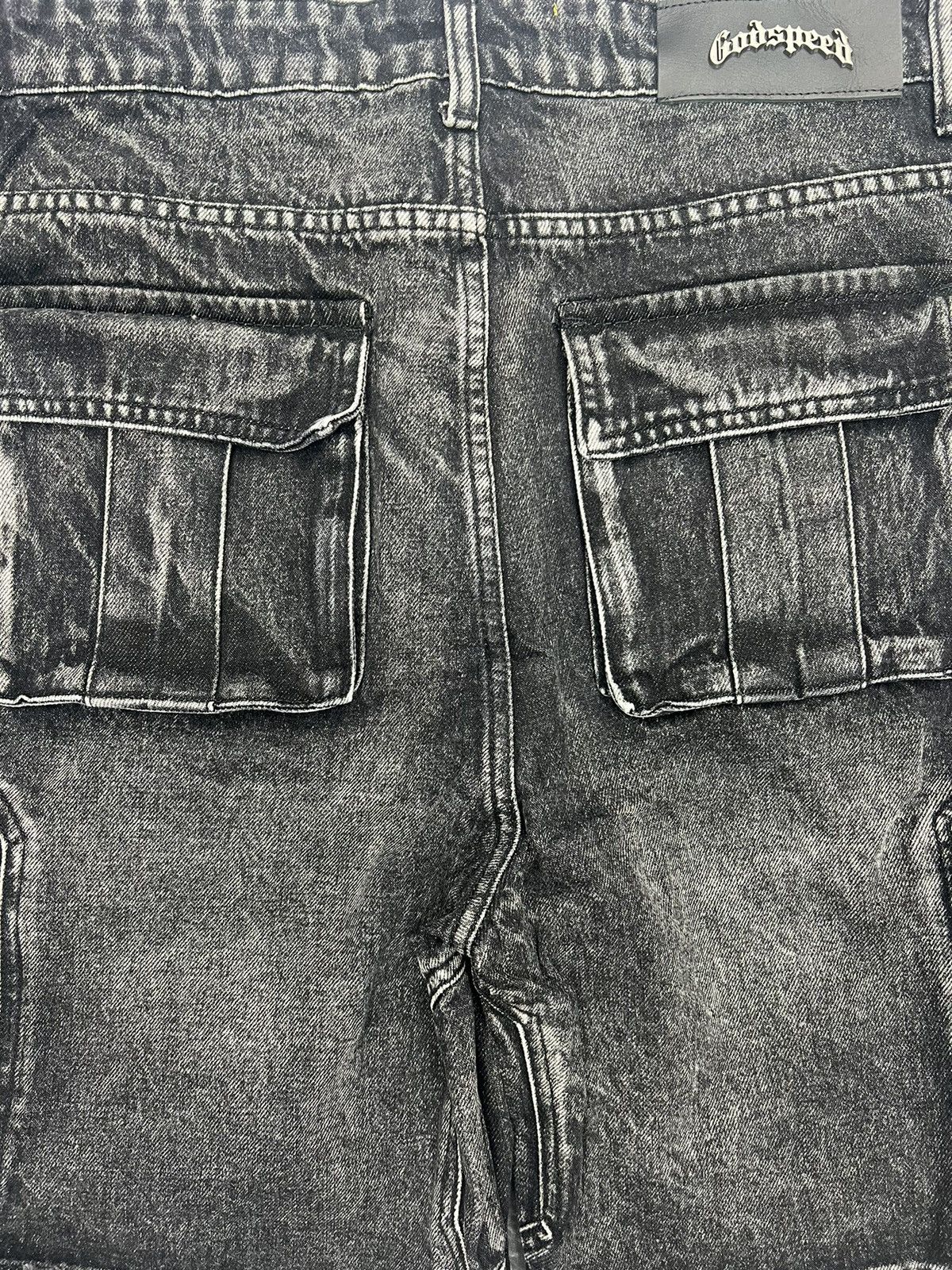 Godspeed Godspeed Octagon Cargo Denim Shorts Size US 34 / EU 50 - 6 Thumbnail