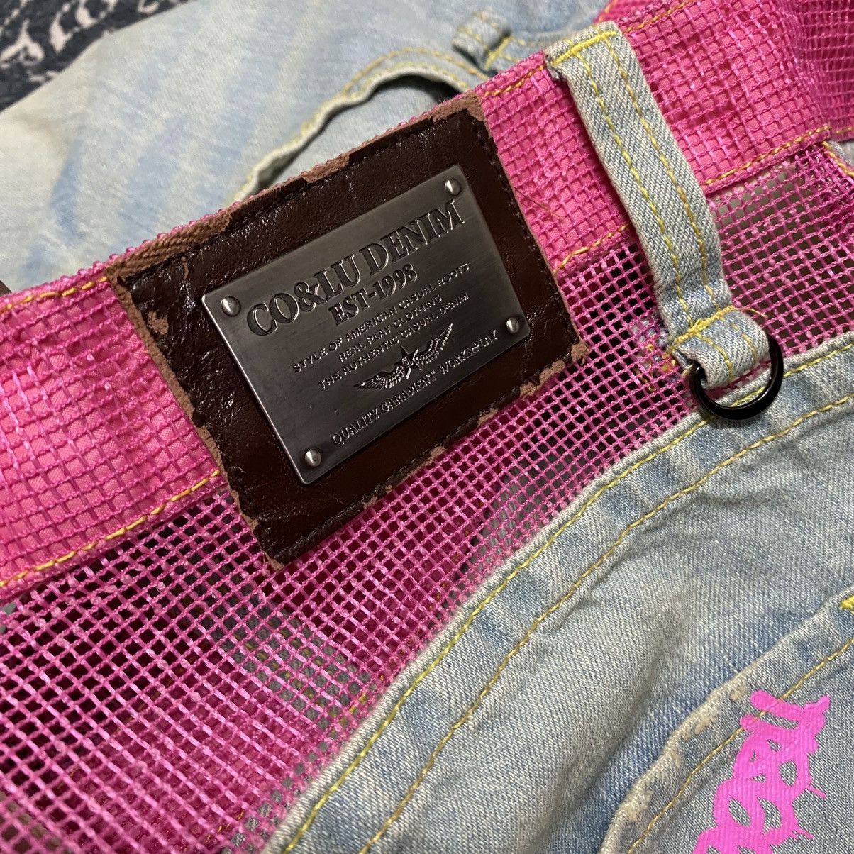 Japanese Brand CO&LU Denim Mesh Painter Jeans Size US 33 - 18 Thumbnail