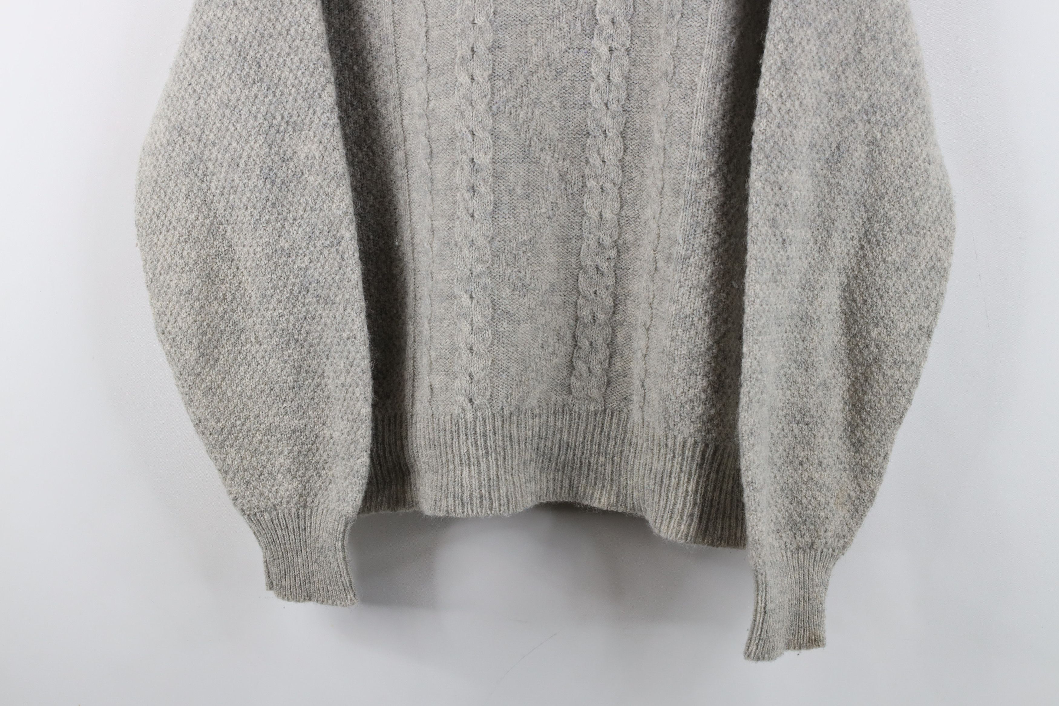 Vintage Vintage 70s Streetwear Wool Blend Cable Knit Sweater USA Size M / US 6-8 / IT 42-44 - 3 Thumbnail