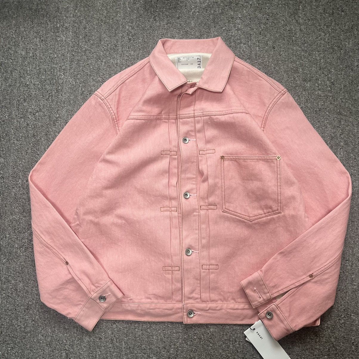 Sacai sacai 2024 Pink denim jacket size 3 Rare Size US XL / EU 56 / 4 - 1 Thumbnail