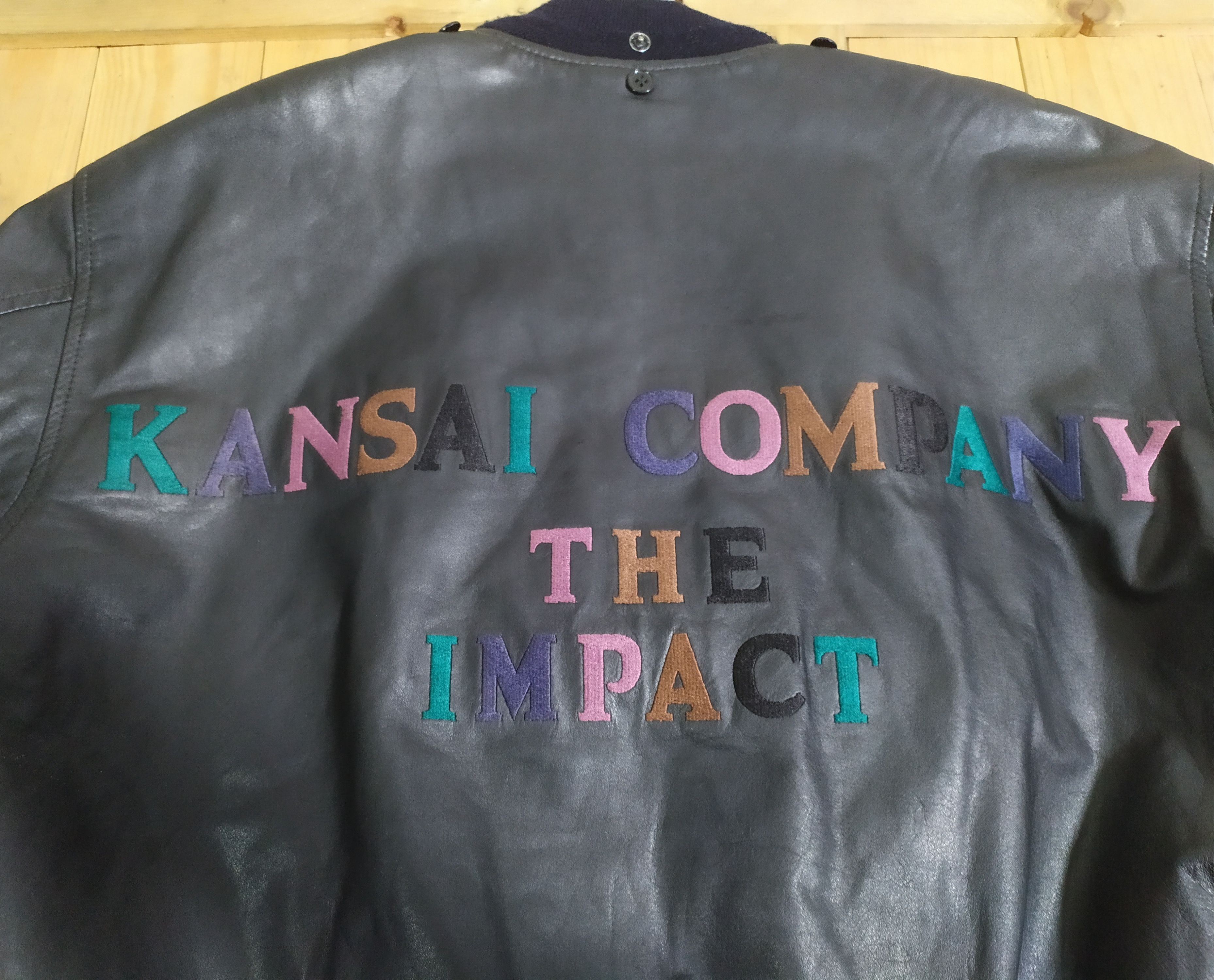 Designer × Kansai Yamamoto KANSAI 02 YAMAMOTO COMPANY IMPACT LEATHER BOMBER JACKET Size US M / EU 48-50 / 2 - 13 Thumbnail