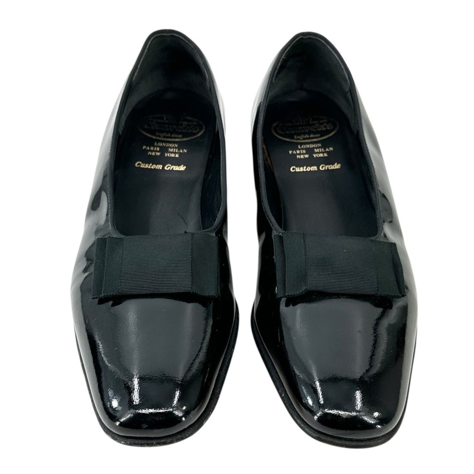 Church's Black Patent Leather Opera Bow Dress Shoes Slip On Loafers Size US 9.5 / EU 42-43 - 3 Thumbnail