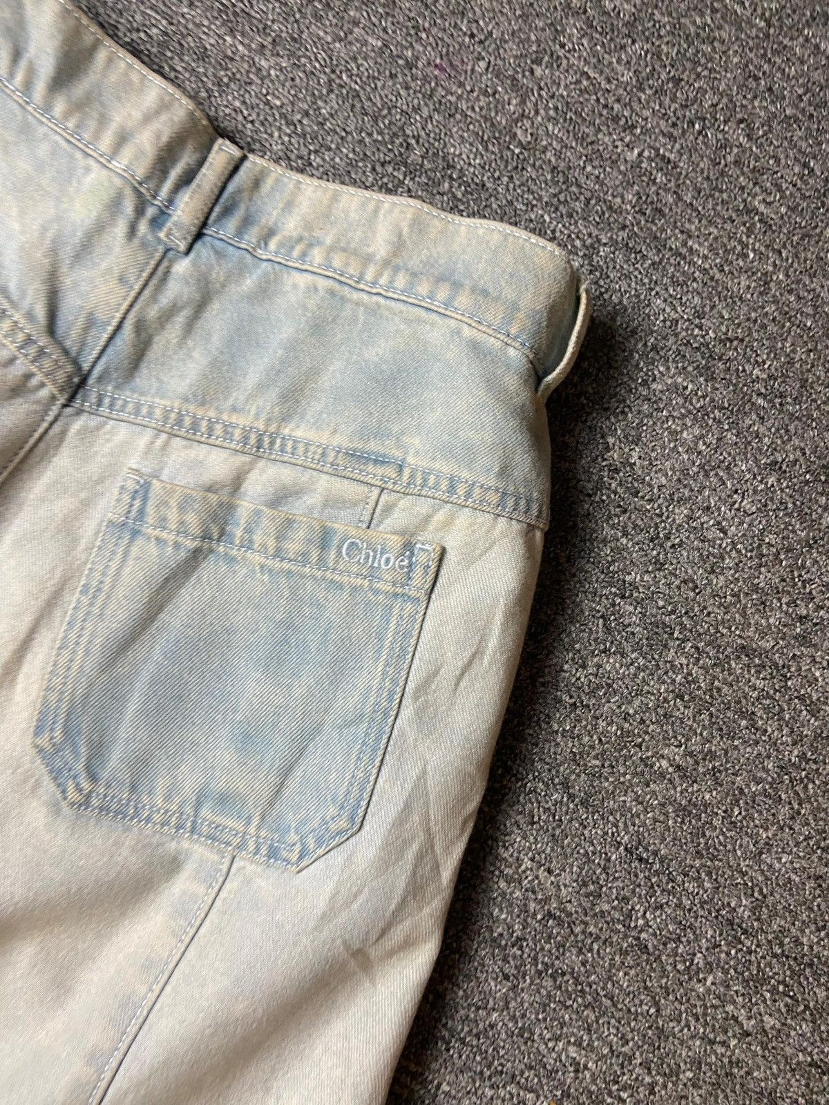 Japanese Brand × Seditionaries × Vintage Chloe Pre-Owned Flared Wide Leg Jeans (131) Size 27" / US 4 / IT 40 - 4 Thumbnail