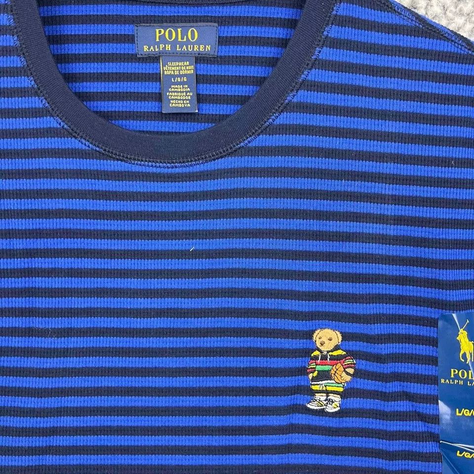 Polo Ralph Lauren Polo Ralph Lauren Shirt Men Striped Long Sleeve Crew Neck L Size US L / EU 52-54 / 3 - 6 Thumbnail