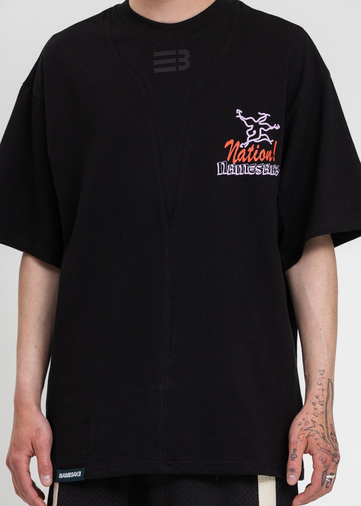 NAMESAKE o1mle0424 Oversized Sava Vacay T-Shirt in Black Size US S / EU 44-46 / 1 - 4 Thumbnail