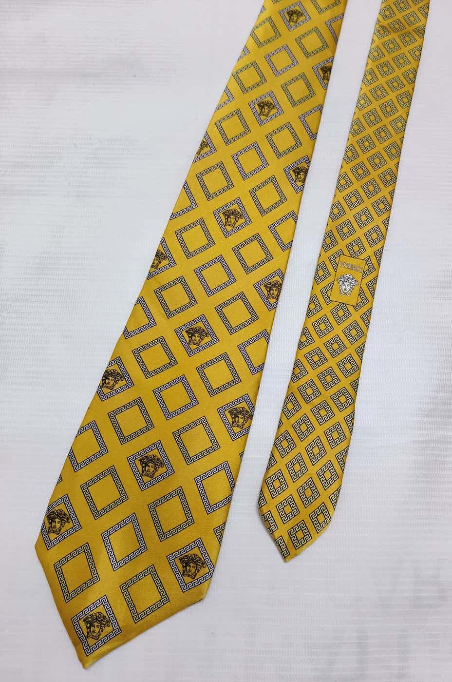 Versace × Vintage Gianni Versace Medusa Gold Tie Size ONE SIZE - 4 Thumbnail