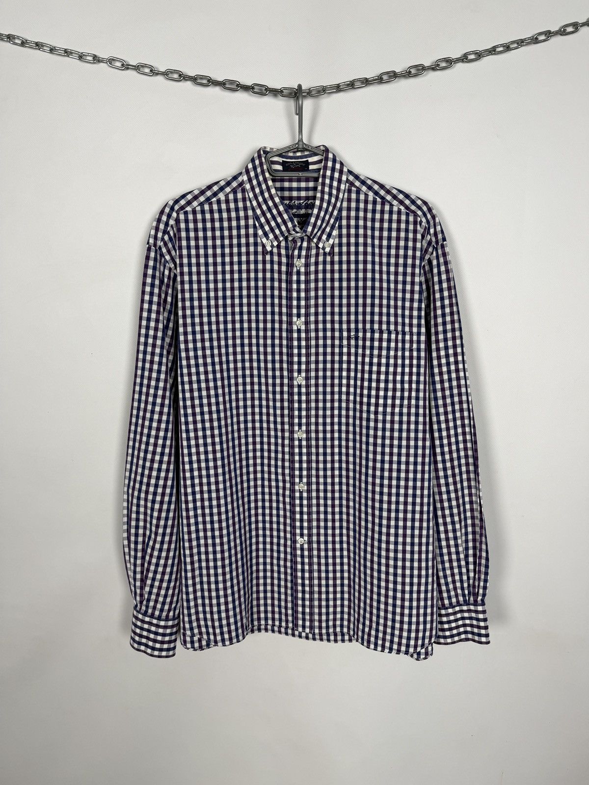 Paul & Shark Paul Shark Long Sleeve Plaid Shirt Button Up Italy Size 44 Size US XL / EU 56 / 4 - 1 Thumbnail