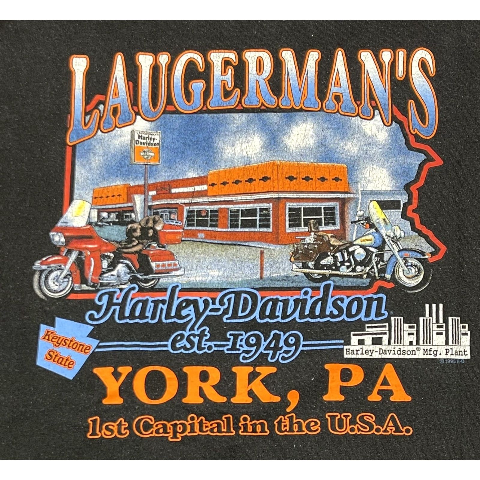 Harley Davidson VINTAGE 1996 Harley-Davidson Screamin' Eagle T-Shirt Black 2XL 90s Double-Sided Mens Size US XXL / EU 58 / 5 - 5 Thumbnail