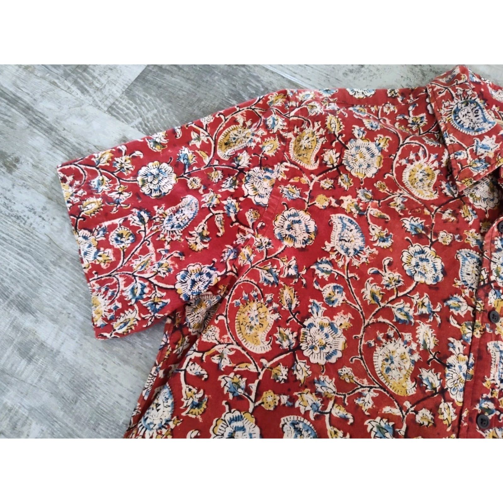 Ralph Lauren VINTAGE Ralph Lauren Polo Jeans Co Floral AOP Casual Beach Camp Button-Up Shirt Men Large Red Cotton 90s Hawaiian Size US L / EU 52-54 / 3 - 7 Thumbnail